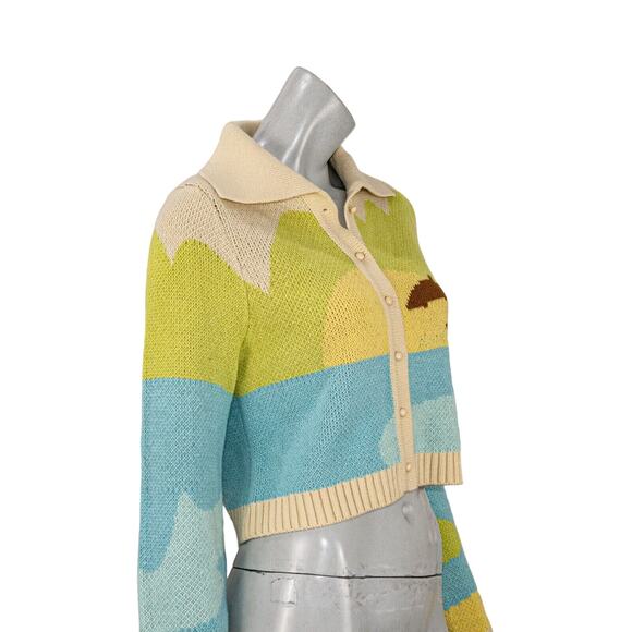 HOUSE OF SUNNY Women's Soul Surfer Cardigan dolphin multi color sz 4 NWT - Picture 10 of 12